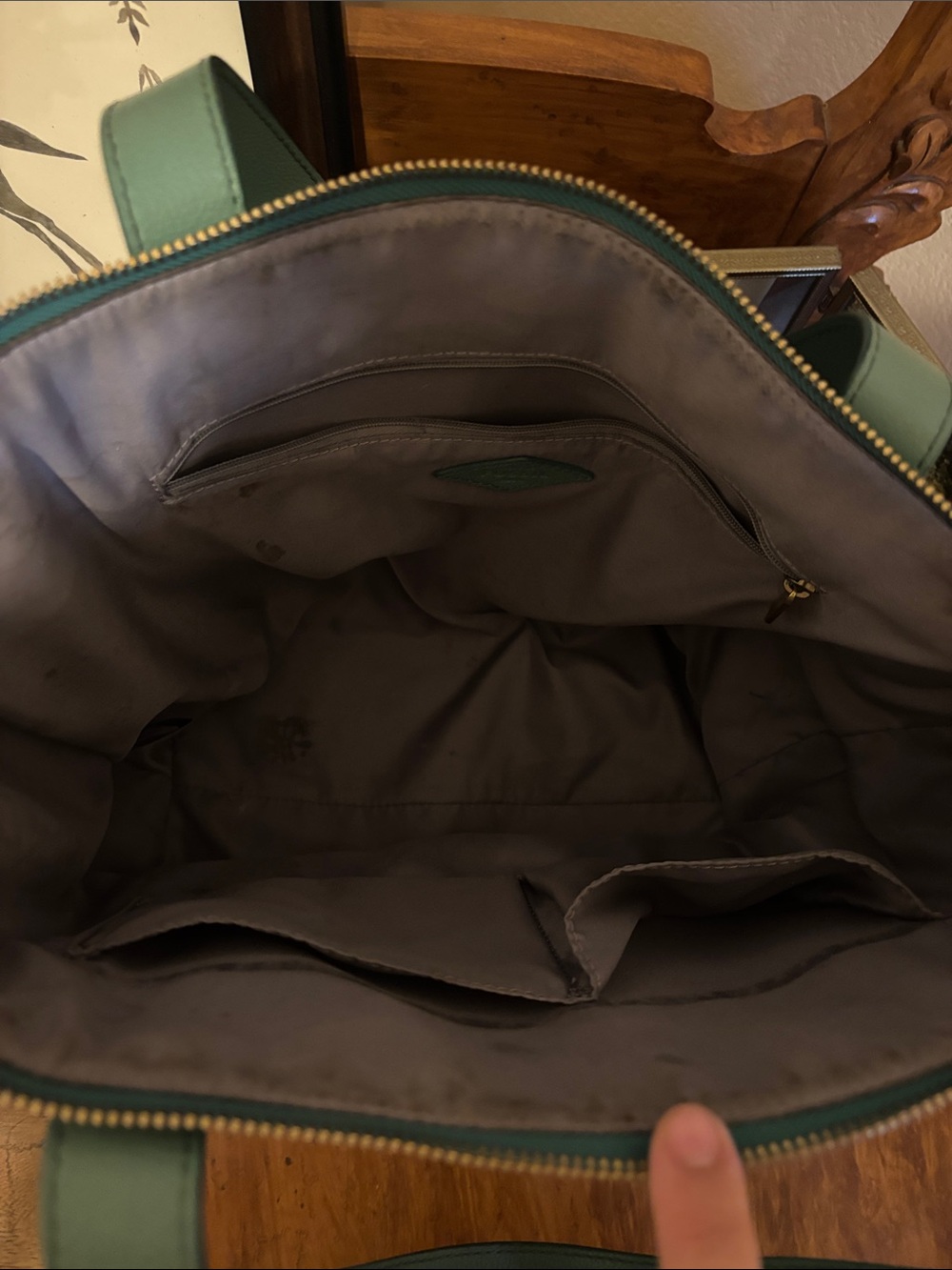 Fossil Sydney tote bag in Green - Picture 4 of 8
